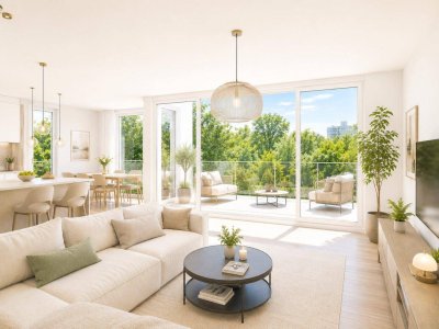 Lichtdurchflutete 3-Zimmer-Dachgeschosswohnung mit drei großzügigen Terrassen und ca. 40 m² Freifläche