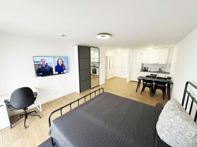Modern möblierte 1-Zimmer-Wohnung mit Balkon