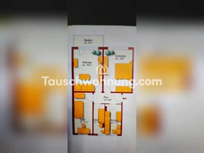 Tauschwohnung: 3 Raum Wohnung mit Balkon