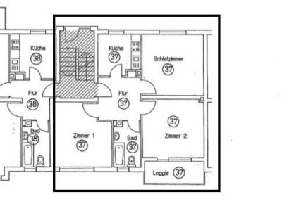 Fast wie NEU-Kernsanierte  3-Zimmer-Wohnung mit Loggia und Tageslichtbad