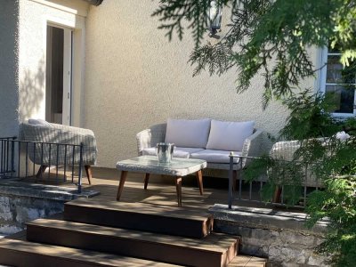 Altbauvilla mit Anbau (Praxis, Büro) Garten und Spa Terasse