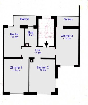 Renovierte 3-Zimmer-Wohnung mit Balkon, Nähe BASF und Klinikum