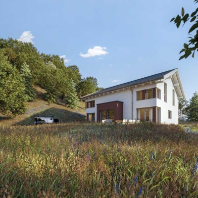 Baugrundstück mit Neubau - Einfamilienhaus in schöner Lage