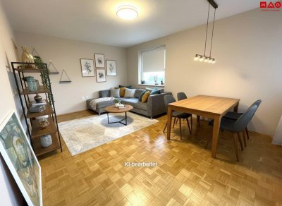 Entspanntes Wohnen in ruhiger Grünlage am beliebten Spallerhof! Großzügig geschnittene 2-Raum-Wohnung mit schöner Loggia! Wunderbarer Ausblick!