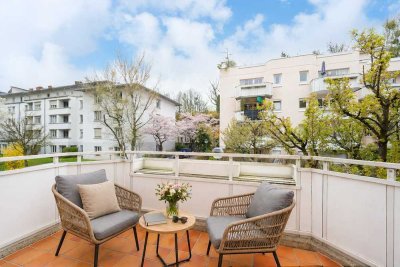 Edel und modern: Stilvolles 1-Zimmer-Apartment mit optimalem Schnitt und Balkon - direkt an der Isar