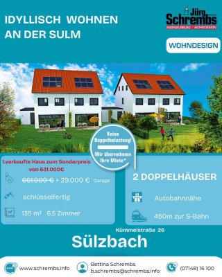 Idyllisch | Doppelhaushälfte |  132m² | SCHLÜSSELFERTIG | Haus 1