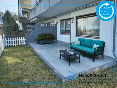 Teilmöblierte 3-Zimmer Wohnung mit Terrasse und Garage (am Ende einer Sackgasse)