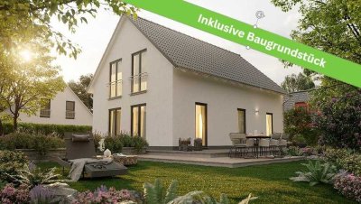 INKLUSIVE Baugrundstück: Das Einfamilienhaus mit dem schönen Satteldach in - Freundlich und gemüt...