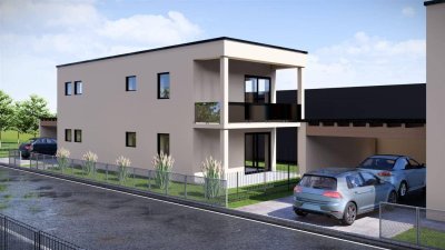 TRAUM, Haus mit Grundstück !! 5 u. 6. Haus zum SENSATIONSPREIS! in MATTIGHOFEN Stadt. Erstbezug, mit Carport und Garten in modernem Stil!