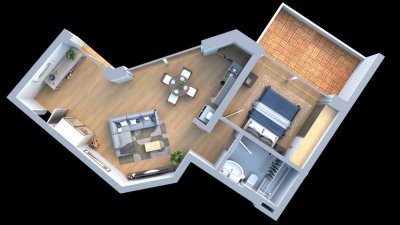 Berliner Vorstadt - Erstbezug - 2 Zimmer mit großem Balkon