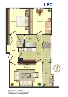 3-Zimmer-Wohnung in Unna Süd