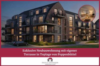 Exklusive Neubauwohnung mit eigener Terrasse in Toplage von Poppenbüttel