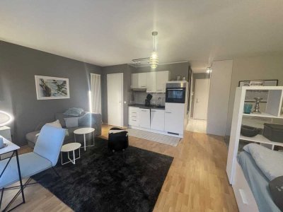Stilvolle, neuwertige 1-Raum-Loft-Wohnung mit Balkon und EBK in Leipzig
