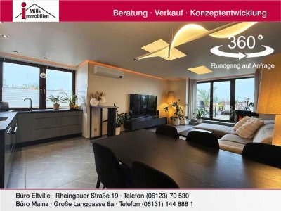 Traumhafte Maisonette-Penthouse-Wohnung mit 2 großen Dachterrassen und unverbaubaren Blick übe