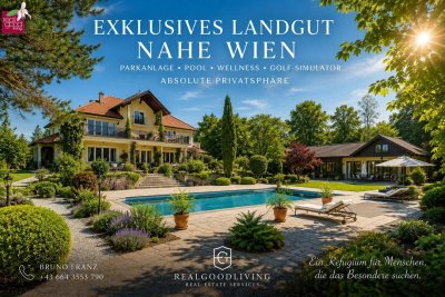 Exklusives Landgut mit Parkanlage, Wellness &amp; Freizeitresidenz nahe Wien