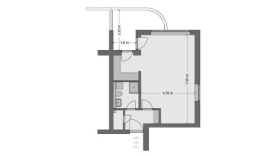Schöne und gepflegte 1-Raum-Wohnung mit gehobener Innenausstattung
