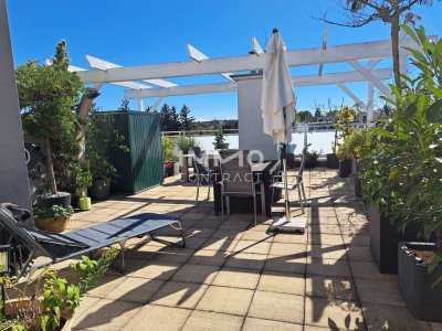 AUßERGEWÖHNLICHE DACHGESCHOSSWOHNUNG mit XL- Terrasse und großzügigem Garagenplatz-- Topzustand in 1130 Wien !