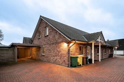 Moderne Doppelhaushälfte mit viel Platz, nur ca. 15 Minuten von Husum entfernt.