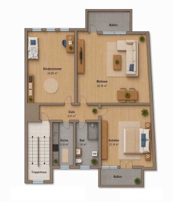 moderne 3-Zimmer Wohnung | 98qm frisch renoviert am Schillerpark