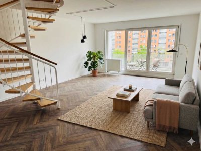 Helle, großzügige Maisonette – Erstbezug nach Sanierung, EBK mit Kochinsel, 2 Balkone, Tiefgarage