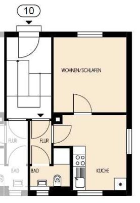 sanierte 1-Zimmer-Wohnung in Faurndau