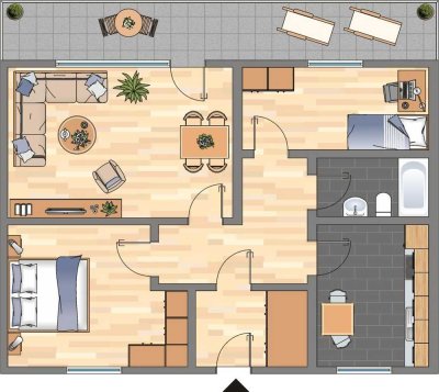 3-Zimmer-Wohnung in Hannover Herrenhausen-Stöcken