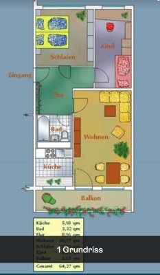 Freundliche 3-Zimmer-Wohnung mit Balkon in Dresden