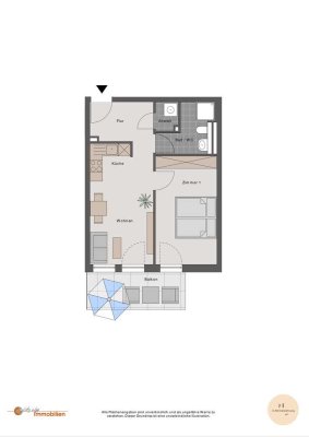 Wohnen in Mannheim-Käfertal  - Schöne 2-Zimmer-Wohnung mit Balkon