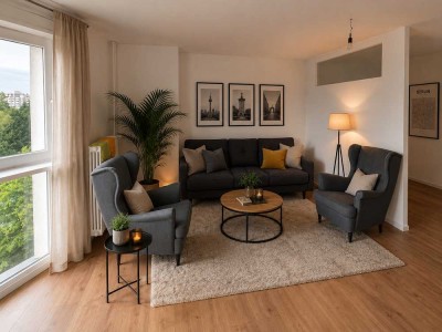 Erstbezug nach Renovierung! Möblierte 1- Zimmer Wg. mit Balkon & Aufzug