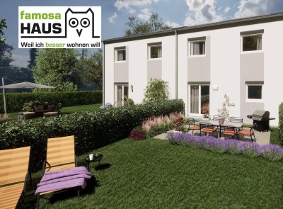 Wohnbaugeförderte Doppelhaushälfte mit 92m² Wohnnutzfläche und Eigengarten samt 2 Parkplätzen