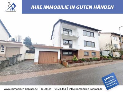 IK | Nünschweiler:  Ein oder Zweifamilienhaus mit Keller und Garage, Garten