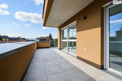 Jetzt zugreifen – Ihr Logenplatz! Eckwohnung mit Süd-West-Terrasse und Top-Aussicht! Ihre Chance auf Sonne, Ruhe &amp; Panoramablick in Kalsdorf bei Graz!