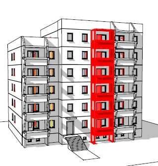 Einbauküche und 2 Zimmer / großer Balkon / Bad mit Wanne innenliegend