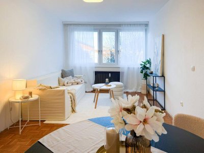 Zentral gelegene 2-Zimmer-Wohnung mit Balkon und Garagenstellplatz