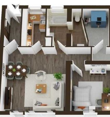 HELLE 2 ZIMMER WOHNUNG + TERRASSE m.Garten in Pfeffenhausen