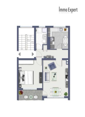 Schön geschnittene 2,5 Zimmerwohnung in DU-Bergheim