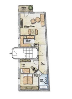 Wohnung mit Balkon am Potsdamer Weinberg inkl. 2 Fahrräder