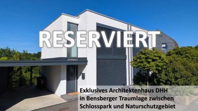 RESERVIERT Exklusives Architektenhaus DHH in Bensberger Traumlage zwischen Schlosspark und Natursch