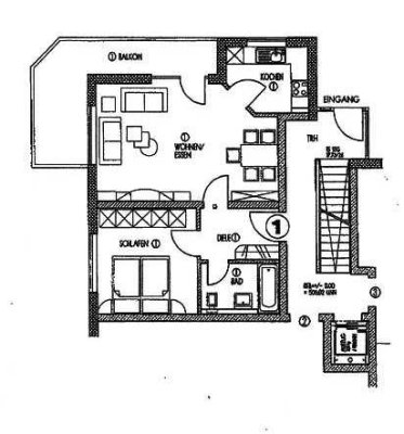 Schöne 2-Zimmer-Erdgeschosswohnung mit Balkon in Oberkochen
