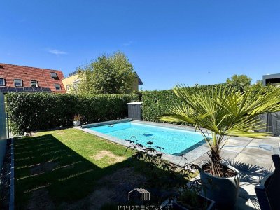 WOHLFÜHLEN: Vollunterkellertes Eckreihenhaus mit Pool & perfekter Familienlage