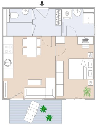 Moderne geförderte Neubauwohnung mit Balkon