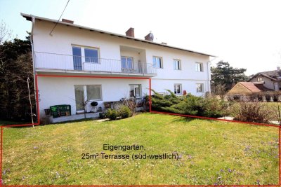 BADEN, TOP-LAGE direkt am Kurpark / WALDESRAND: GARTEN - WOHNUNG mit 3-großen-Zimmer (900 Meter in die Fussgängerzone)