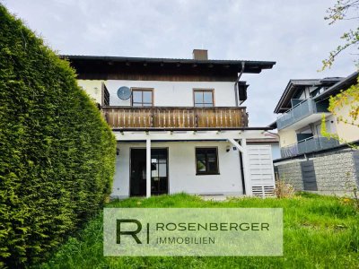 Leerstehende Doppelhaushälfte mit Alpenblick