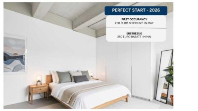 Mietrabatt - Erstbezug: 2-Zimmer Wohnung mit EBK & Balkon, 5 Min. zur U5