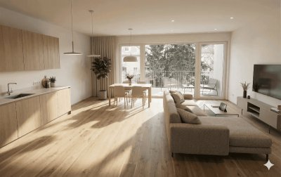 Neubauwohnung mit Balkon &amp; 2 TG-Plätzen – Nähe Wien