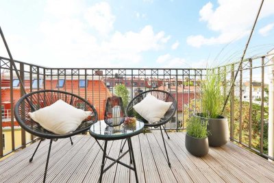 Perfekt möbliert im Stadtpalais - Wohnung "Firenze" - 4. Etage, 3 Zimmer, Balkon - Fitness & Sauna