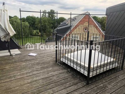 Tauschwohnung: 2-Zimmer, sanierter Altbau mit Dachterasse