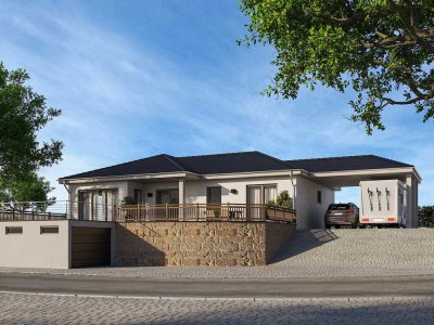Familienfreundlicher Bungalow mit unverbaubarem Blick, Hochwertige Ausstattung, Energiesparhaus
