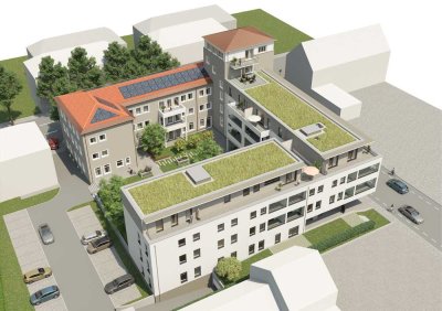 Familienfreundliche Penthouse-Wohnung mit Dachterrasse und Balkon im Speyerer Zentrum zum Erstbezug