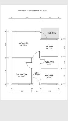 Ansprechende 2,5-Zimmer-Wohnung mit Balkon in Hannover